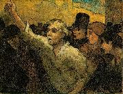 Honore  Daumier Two Uprising oil painting on canvas